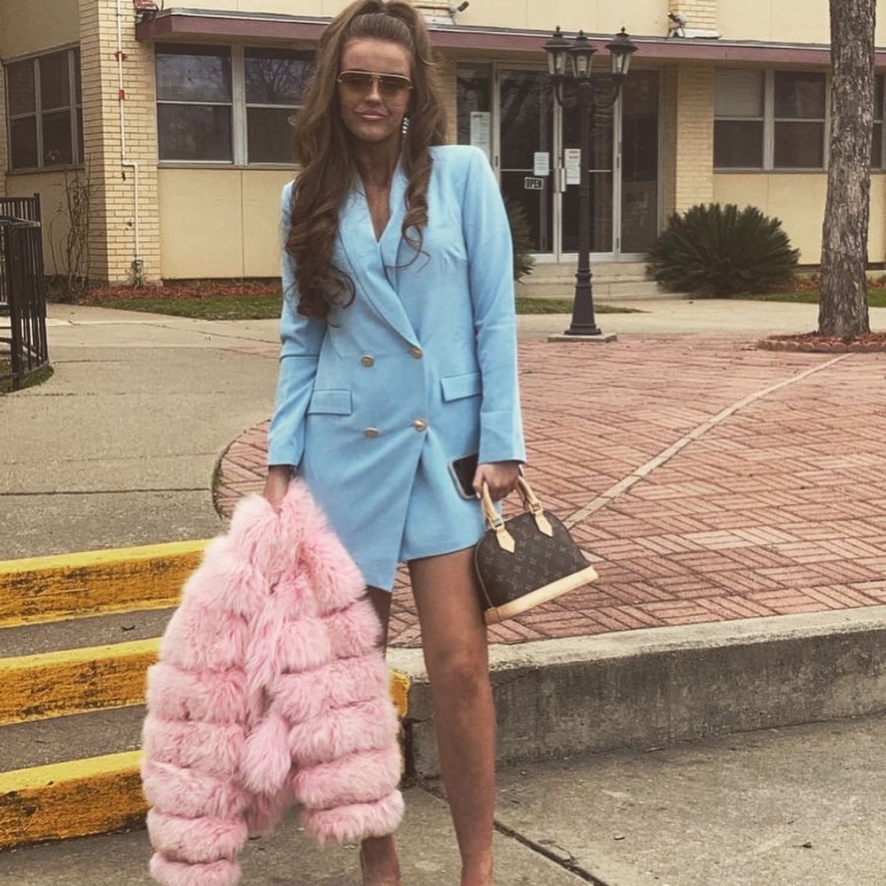 Baby blue blazer dress sz 6